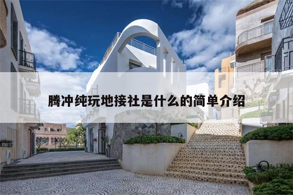 腾冲纯玩地接社是什么的简单介绍