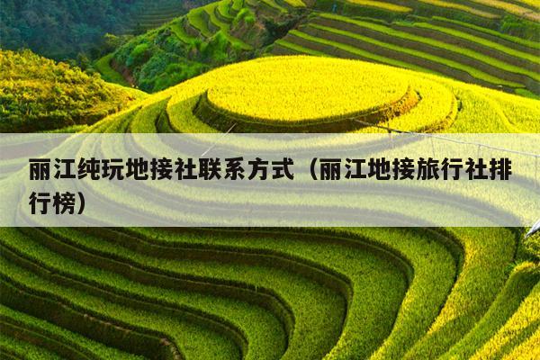 丽江纯玩地接社联系方式（丽江地接旅行社排行榜）
