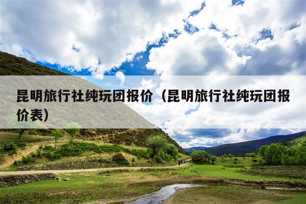 昆明旅行社纯玩团报价（昆明旅行社纯玩团报价表）