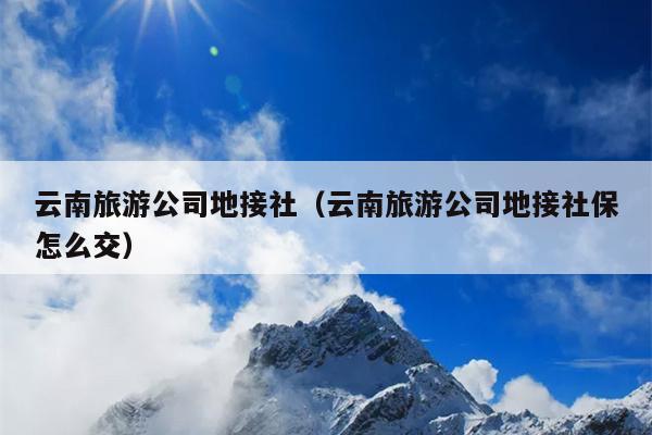 云南旅游公司地接社（云南旅游公司地接社保怎么交）