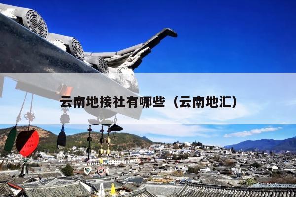 云南地接社有哪些（云南地汇）