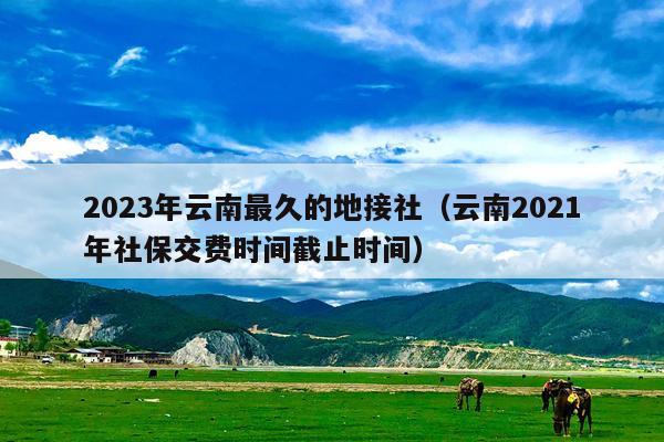 2023年云南最久的地接社（云南2021年社保交费时间截止时间）
