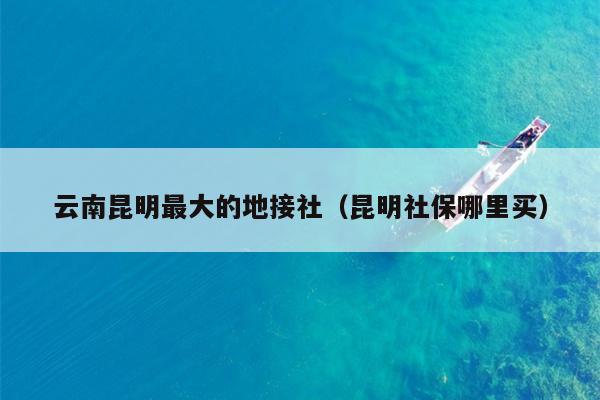 云南昆明最大的地接社（昆明社保哪里买）