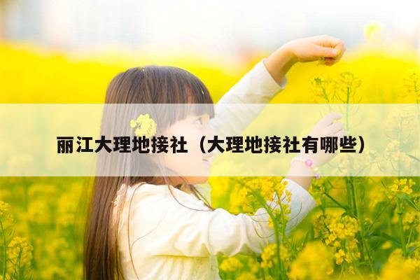 丽江大理地接社（大理地接社有哪些）