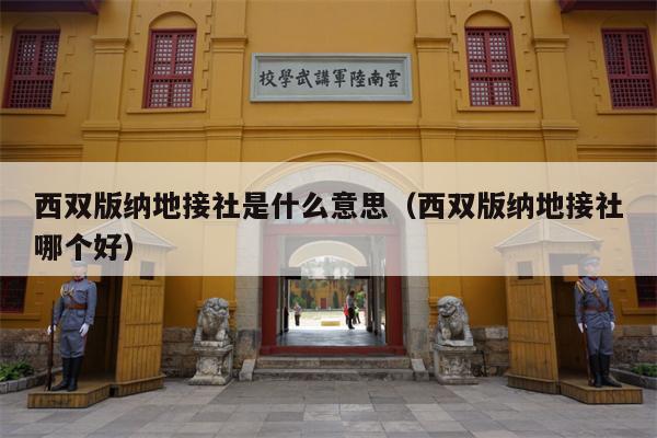 西双版纳地接社是什么意思（西双版纳地接社哪个好）
