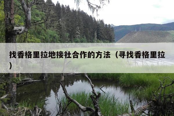 找香格里拉地接社合作的方法（寻找香格里拉）