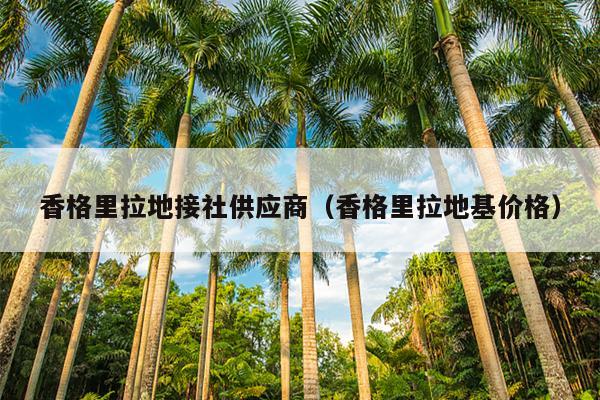 香格里拉地接社供应商（香格里拉地基价格）
