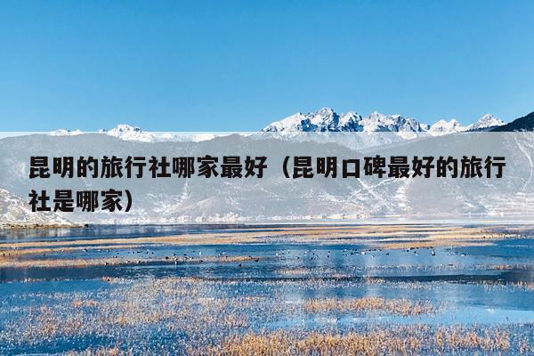 昆明的旅行社哪家最好（昆明口碑最好的旅行社是哪家）