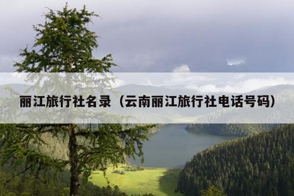 丽江旅行社名录（云南丽江旅行社电话号码）