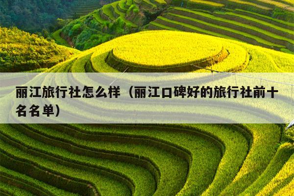 丽江旅行社怎么样（丽江口碑好的旅行社前十名名单）
