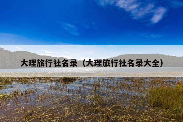 大理旅行社名录（大理旅行社名录大全）