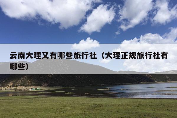 云南大理又有哪些旅行社（大理正规旅行社有哪些）