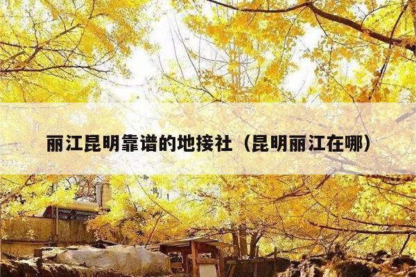 丽江昆明靠谱的地接社（昆明丽江在哪）