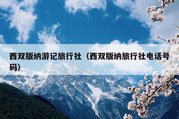 西双版纳游记旅行社（西双版纳旅行社电话号码）