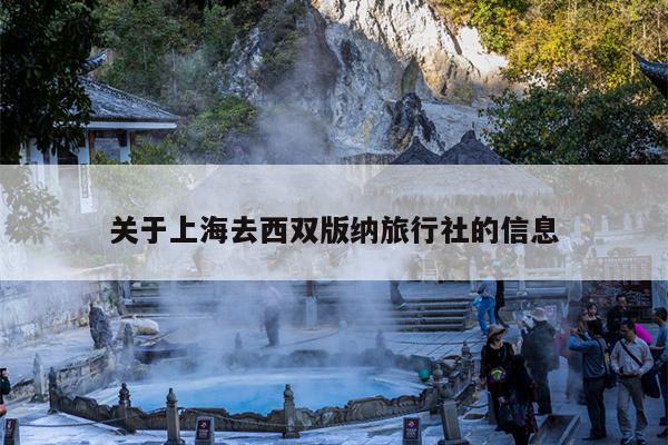关于上海去西双版纳旅行社的信息