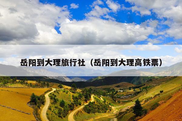 岳阳到大理旅行社（岳阳到大理高铁票）
