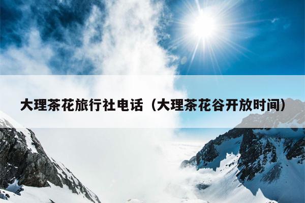 大理茶花旅行社电话（大理茶花谷开放时间）