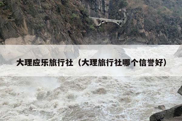 大理应乐旅行社（大理旅行社哪个信誉好）