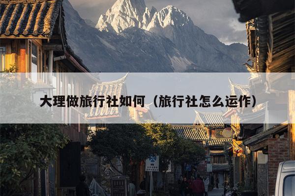 大理做旅行社如何（旅行社怎么运作）