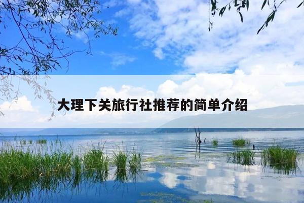 大理下关旅行社推荐的简单介绍
